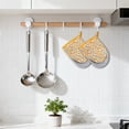 thumbnail image 2 of Unique Bargains Oven Mitts Pot Holders Heat Resistant Kitchen Glove Yellow 7.1x5.5inch, 2 of 7