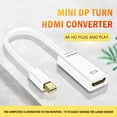 thumbnail image 2 of Mini DP to HDMI Adapter - 4K@30Hz, Gold Plated, Thunderbolt Compatible for MacBook/PC, 2 of 8