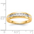 thumbnail image 5 of 14K Yellow Gold With Rhodium Diamond Mens Channel Ring (Size 10) Made In India rm5780-033-ya, 5 of 5