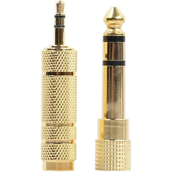6.35mm 1/4inch Male to 3.5mm 1/8inch Female Jack Adapter 3.5mm Male to 6.35mm Female Stereo Headphone Audio Adapter Deft Design