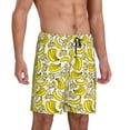 thumbnail image 2 of Vsdgher Banana Print Men's Pajama Shorts Lounge Bottoms Sleep Shorts Elastic Waist Lightweight PJ Shorts with Pockets-3X-Large, 2 of 6