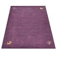 thumbnail image 5 of Rugsotic Carpets Handmade Rugs Hand Knotted Loom Rectangle 3'x5' Purple Wool for Indoor Use, 5 of 5