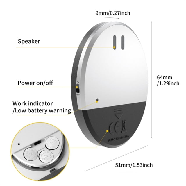 1Pcs Vibration Detector Door Window Vibration Alarm Sensor Home Hotel High Decibel Vibration Induction Anti-Theft Alarm