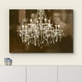 thumbnail image 3 of wall26 Canvas Print Wall Art Brown Crystal Chandelier on Dark Background Decorative Lights Digital Art Modern Art Chic Relax/Calm Multicolor for Living Room, Bedroom, Office - 12"x18", 3 of 5
