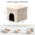 thumbnail image 5 of Cat Litter Box Enclosure Furniture, Hidden Cabinet Cats Litter Ottoman, Cat Litter Box Bench, 5 of 8