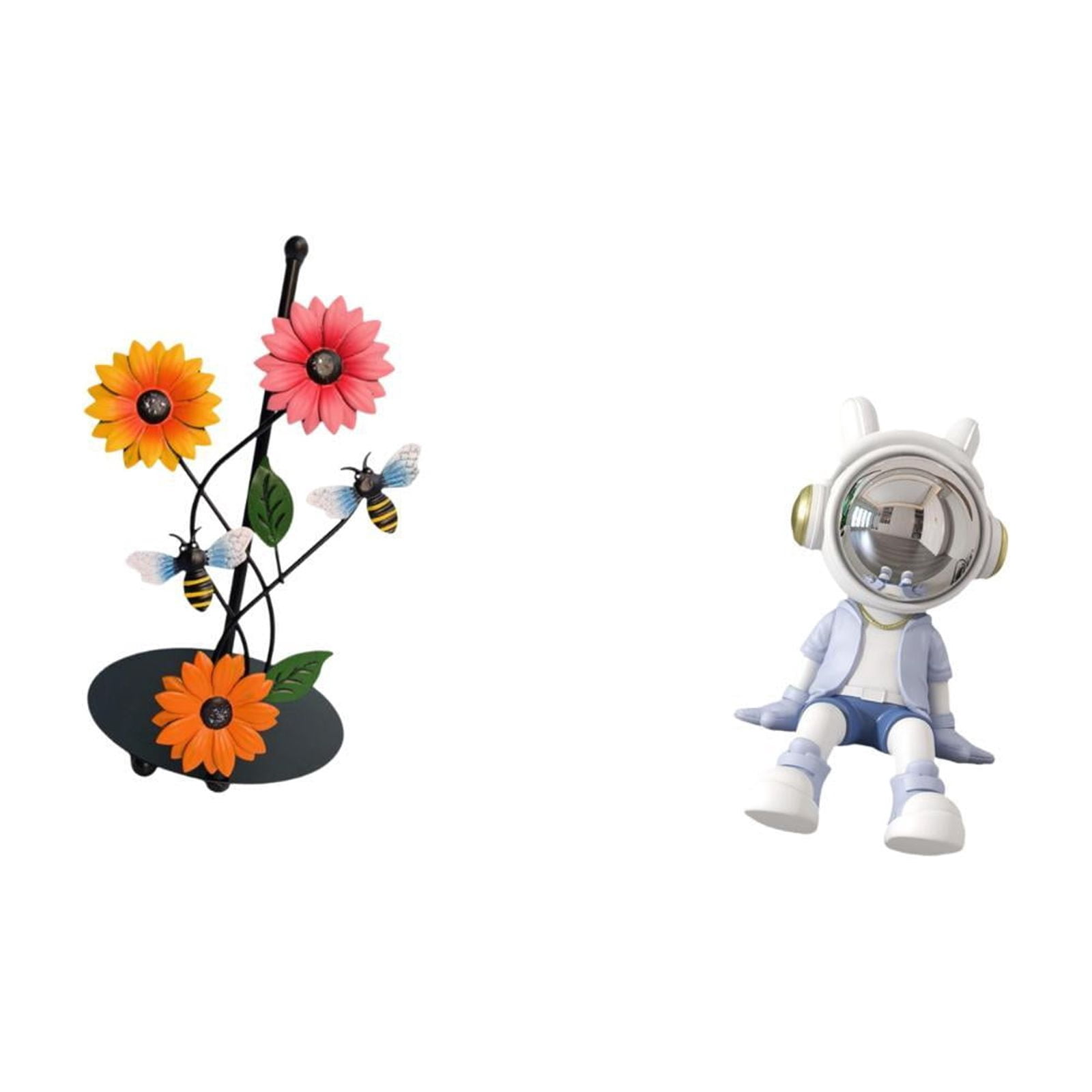 Fiocias Toilet Paper Holder Paper Towel Holder Countertop Desktop Figurine Astronaut Statue Shelf Sturdy Resin Iron Material Suitable for Kitchen Co