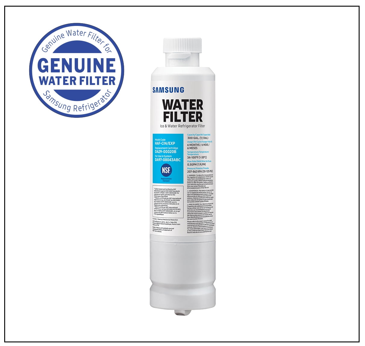 3/Pack Samsung Genuine Da29-00020B Refrigerator Water Filter 