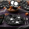 thumbnail image 1 of 16 Platos de Papel para Halloween | Artículos Desechables para Fiestas de Halloween | Diseño de Telarañas y Arañas | Platos de 18X18 Cm | 106 G | Vajilla Festiva, 1 of 6