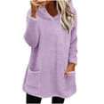 thumbnail image 3 of Meichang Womens Sherpa Fleece Hoodies Winter Soft Warm Fuzzy Pajama Pullovers Long Sleeve Loose Fit Casual Fluffy Hooded Sweatshirt with Pockets Loungewear, 3 of 9