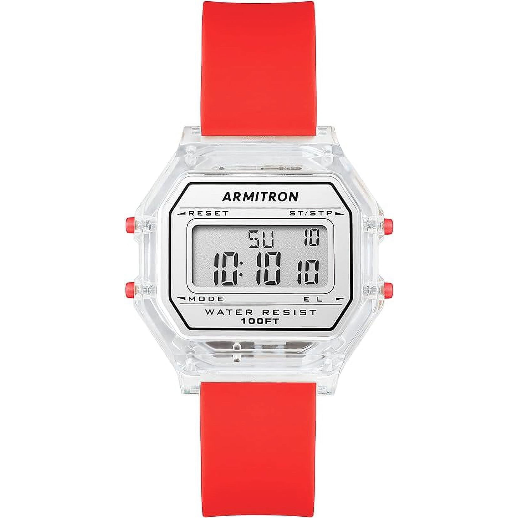 Armitron Sport Unisex Digital Chronograph Silicone Strap Watch, 45/7137