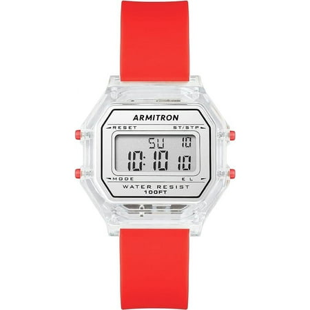 Armitron Sport Unisex Digital Chronograph Silicone Strap Watch, 45/7137