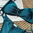 thumbnail image 3 of vigerkar Sexy Bikinis for Women 2 Piece Bikini Halter Swimsuits Solid Color Bathing Swimwear Triangle Bathing Suit (Blue, M), 3 of 7