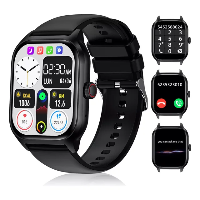 Smartwatch Reloj Inteligente 2.01 Inch Keluona Lt10 Deporte Pantalla Impermeable Con Correa De Silicona Negro