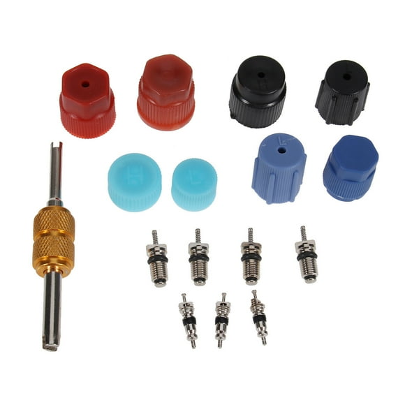 16Pcs/Set Universal Air Conditioning Service A/C AC System Cores Seal Kit