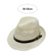 thumbnail image 2 of Sombrero de paja de jazz con hebilla de cuero para hombres y mujeres, con circunferencia de 56-58 cm, sombrero para el sol, protector solar, sombrero de playa, sombrero para el sol, 2 of 5