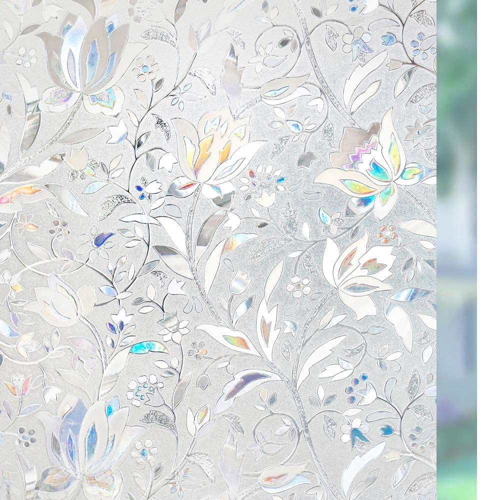 Static Cling Glass Stickers Frosted Stained Window Films Door Closet Home Adorn