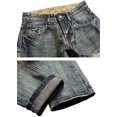 thumbnail image 5 of Men's Ripped Slim Straight Fit Biker Jeans with Zipper Deco, 5 of 5