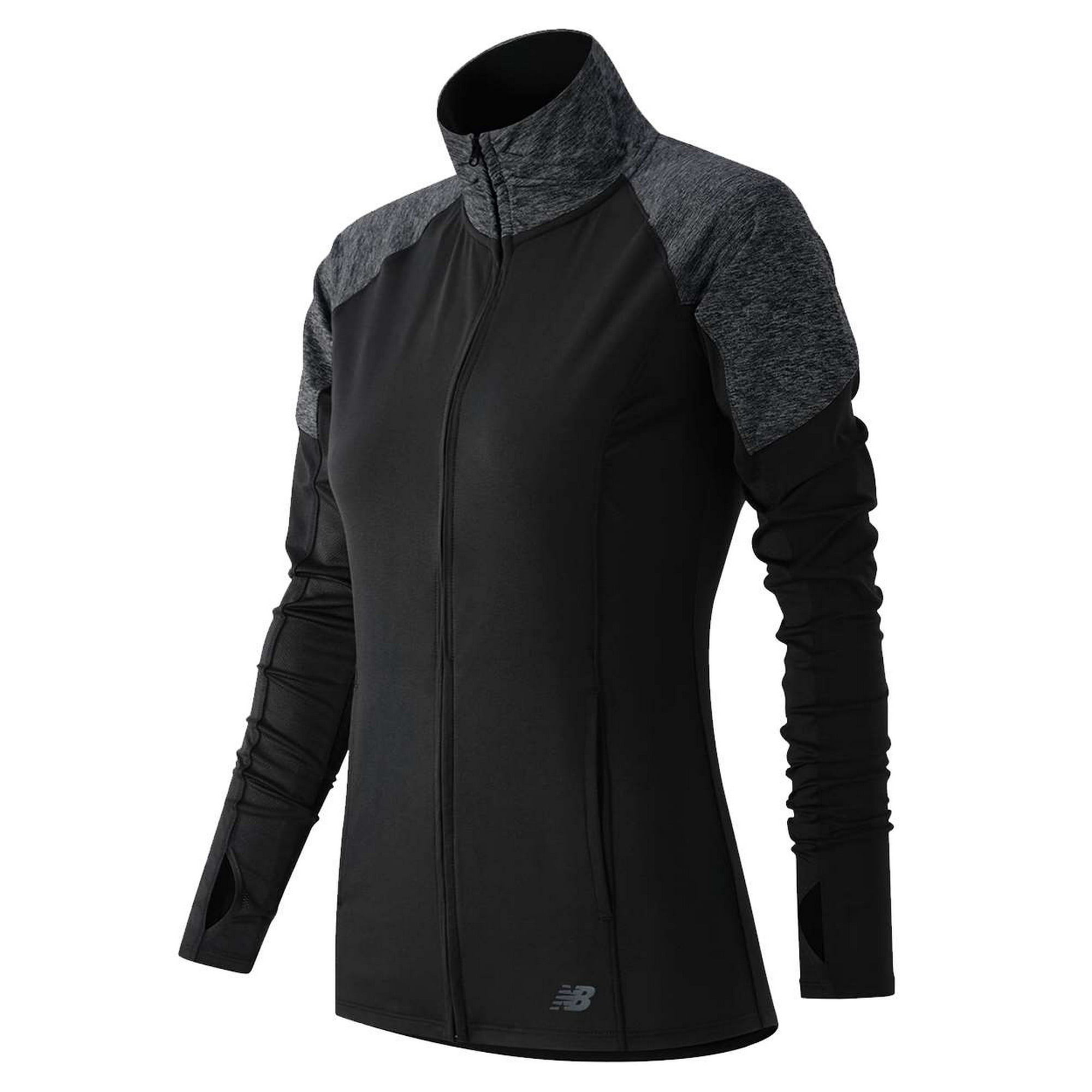 New Balance WJ53816 Women s Studio Jacket Black Grey M