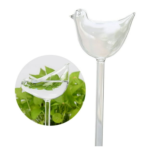 Automatic Plant Waterer Self Watering Globe Bird Shape Design Hand Blown Transparent Durable Clear Glass Aqua Bulb