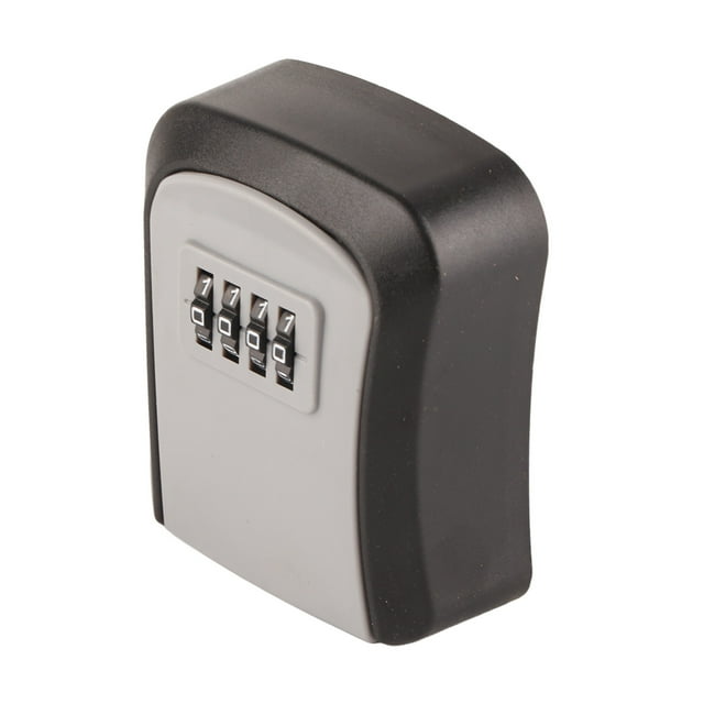 Key Lock Box, Wall Mount Waterproof 4 Digit Combination Lockbox Key Storage Lock Box With 5 Keys Key Safe Security Key Drop Box For Indoor, Outdoor, Garage, Garden, Store