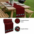 thumbnail image 5 of Red Black Plaid Table Runner - 72 Inch Long, Kitchen Dining Table Runner Dresser Scarves, Country Vintage Bear Buffalo Gingham Farmhouse Decor for Coffee Tables Wedding Party Banquet, 5 of 8