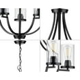 thumbnail image 2 of Lassiter Collection Five-Light Brushed Nickel Clear Glass Modern Chandelier Light, 2 of 7