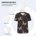 thumbnail image 3 of Rateoe Butterfly1 Pattern Men’s Baseball Short Sleeve Polo Shirt, Midweight Men's Shirt Golf Shirt Polo Shirts Quick Dry Short-X-Large, 3 of 7