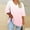 Pink-A, variant on FRSASU Women's Plus Size 3/4 Length Sleeve Shirts Gradient V Neck Comfy Top Casual Athletic Loose Fit Spring Summer Tees Yellow-A