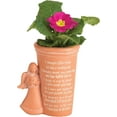thumbnail image 4 of Thought Of You Burnt Orange Angel 4.25 x 5 Resin Decorative Outdoor Standing Planter Pot, 4 of 6