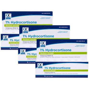 Quality Choice Maximum Strength Itch Relief Cream Hydrocortisone 1% 1 oz Pack of 3