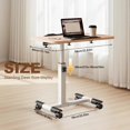 thumbnail image 2 of Height Adjustable Overbed Table with Wheels - 27.2-35.4" Foldable Standing Desk for Home & Hospital, 2 of 5