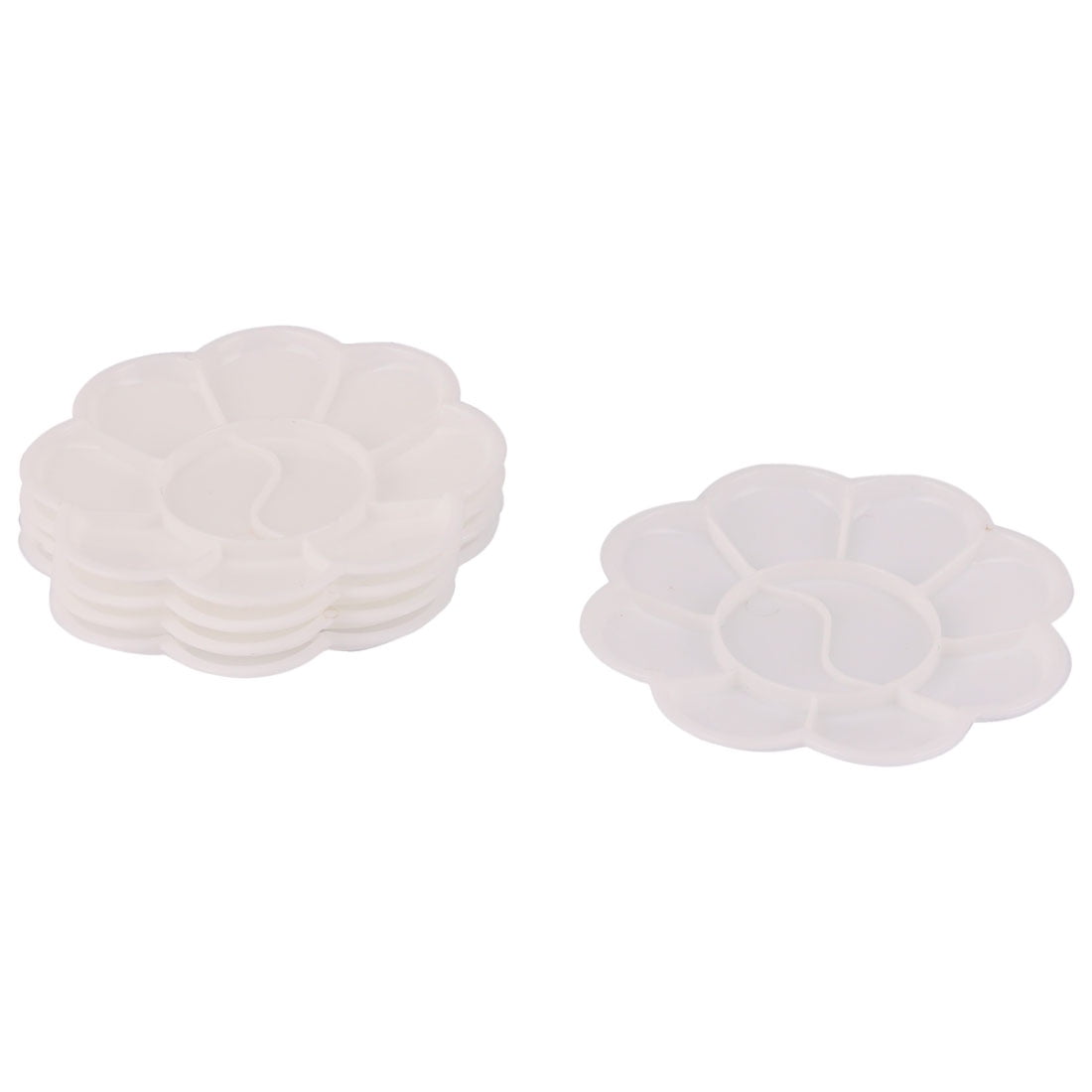 Unique Bargains Art Alternatives Paint Tray Artist Watercolor Plastic Palette White 5Pcs - Walmart.com - Walmart.com