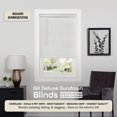 thumbnail image 2 of Cordless Room Darkening Mini Blind - 34 Inch Width, 64 Inch Length, 1" Slat Size - Pearl White - Cordless GII Deluxe Sundown Horizontal Windows Blinds for Interior by Tumis Home Decor, 2 of 6