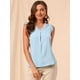 thumbnail image 2 of Allegra K Blusas vintage sin mangas con volantes para mujer Tops de trabajo con ribete de volantes Azul XS, 2 of 6