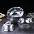 thumbnail image 2 of 2Pcs Stainless Steel Bowls Heat Insulation Bowls Double-layer Noodle Bowls, 2 of 9