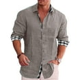 thumbnail image 3 of Tops Women's Shirts Women's Short Sleeve Collar Solid Color Women's Shirts, 3 of 4