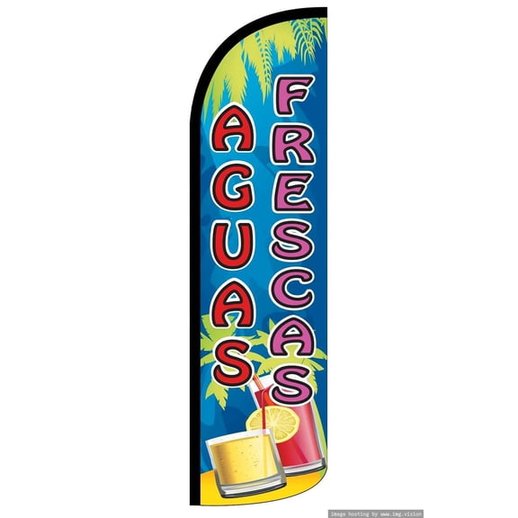 Aguas Frescas Swooper flag Without Pole Advertisement /Business Flags | Feather Flag |