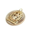 thumbnail image 6 of New 14k yellow Gold Virgo zodiac sign Pendant charm astrology fine jewelry 1.2g, 6 of 12