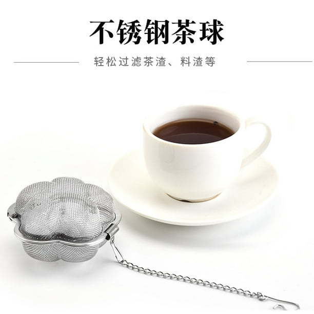 Infuseur à thé en maille d'acier inoxydable réutilisable, passoire