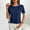 Navy, variant on T Shirts for Women Solid Shirts Crew Neck Short Sleeve Tops Hot Pink M(US:8-10)
