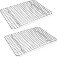 thumbnail image 1 of CHUANK 2-Pieces Small Cooling Baking Racks  Stainless Steel Grid Rack for Cooking Roasting Drying Grilling  9.75‘‘ x 7.5‘‘ x 0.75‘‘  Oven & Dishwasher Safe  Fit Small Toaster Oven, 1 of 7