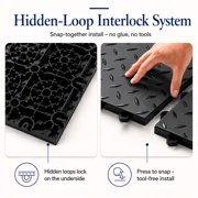 FlooringInc Nitro Pro Garage Tiles, Diamond, 40 Pack, 40 Sq/Ft. Graphite/Black
