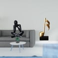 thumbnail image 2 of Figura Abstracta De Una Nota Musical, Figurita Decorativa Coleccionable De Resina, Estatua Moderna, Adorno Creativo De Mesa, Centro De Mesa Para Sala De Estar, Estantería, Escritorio,, 2 of 8