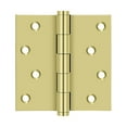 thumbnail image 2 of 4.0" x SQR Solid Brass Hinge 2/pk - Polished Brass, 2 of 3