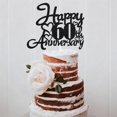 thumbnail image 4 of Decoraciones para tartas KELTORA Black Glitter, feliz 60 aniversario, 4 of 9