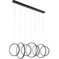 thumbnail image 4 of DENEST Modern LED Pendant Lamp, Geometric, Dimmable, 3-Light, Clear Glass, 4 of 9