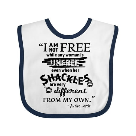

Inktastic I Am Not Free... - Audre Lorde Quote Black History Month Gift Baby Boy or Baby Girl Bib