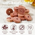 thumbnail image 4 of Vongem Cedar Wood Moth Repellent, 100% Natural Anti Moth Repellent Cedar Blocks Clothes Protection, Storage Accessories Cedar Rings Wardrobes Drawers Freshener Chemical-Free Rings for Hanger 50 Pack, 4 of 8