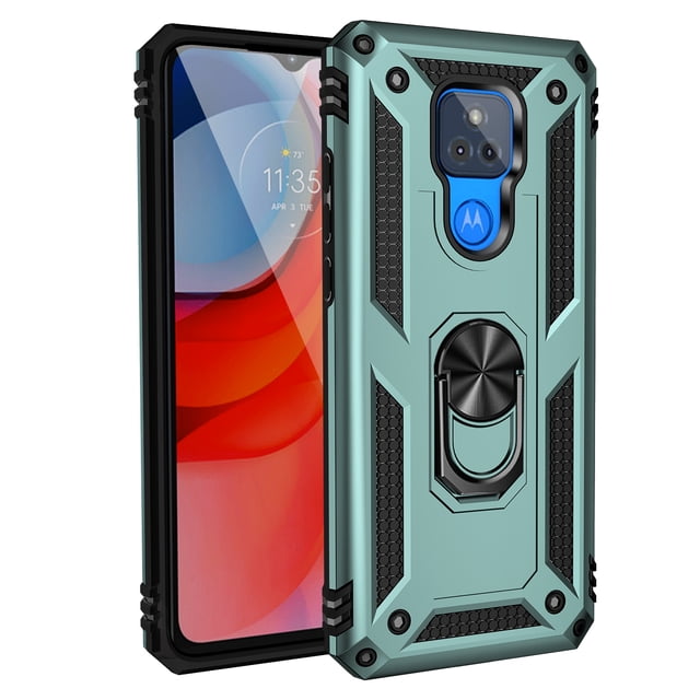 for Moto G Play Case for Phone Moto G Play 2021 Case Shockproof Armor Rugged Military Protective Car Holder Magnetic Cover armor case green for Moto G Play 2021