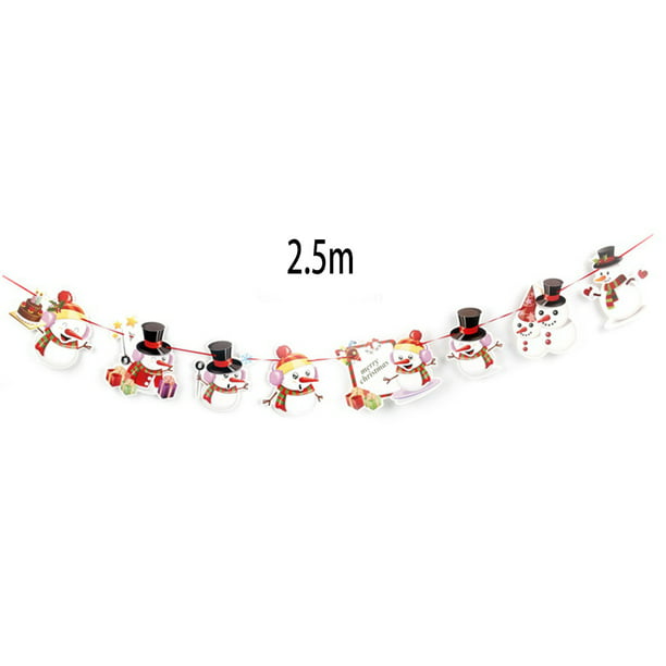 8ft Cartoon Snowman Christmas Banners Decorative Hanging Paper Flag For Home Xmas Party Decoration Com - Decorative Banners For The Home